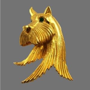 Vintage, Signed, Lind Gal Scotty Dog Brooch